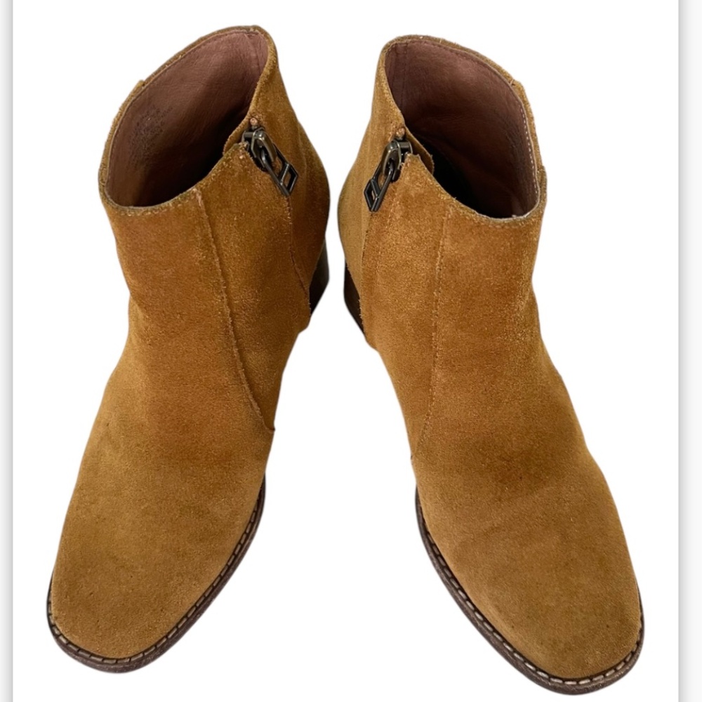 MADEWELL Bryce Suede Chelsea Ankle Boot Equestrian Brown Size 5.5